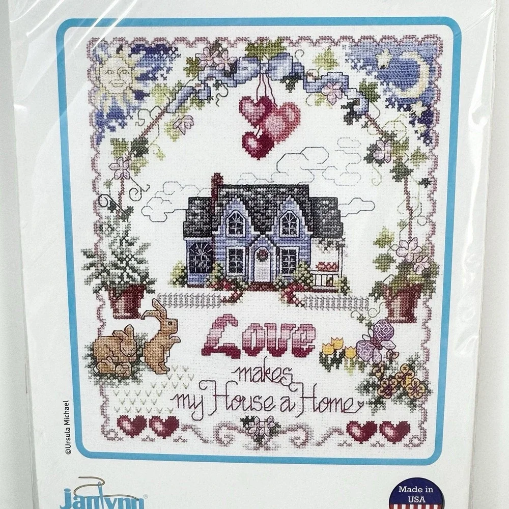 Janlynn Counted Cross Stitch Kit 997-1808 Love Makes My House A Home 10